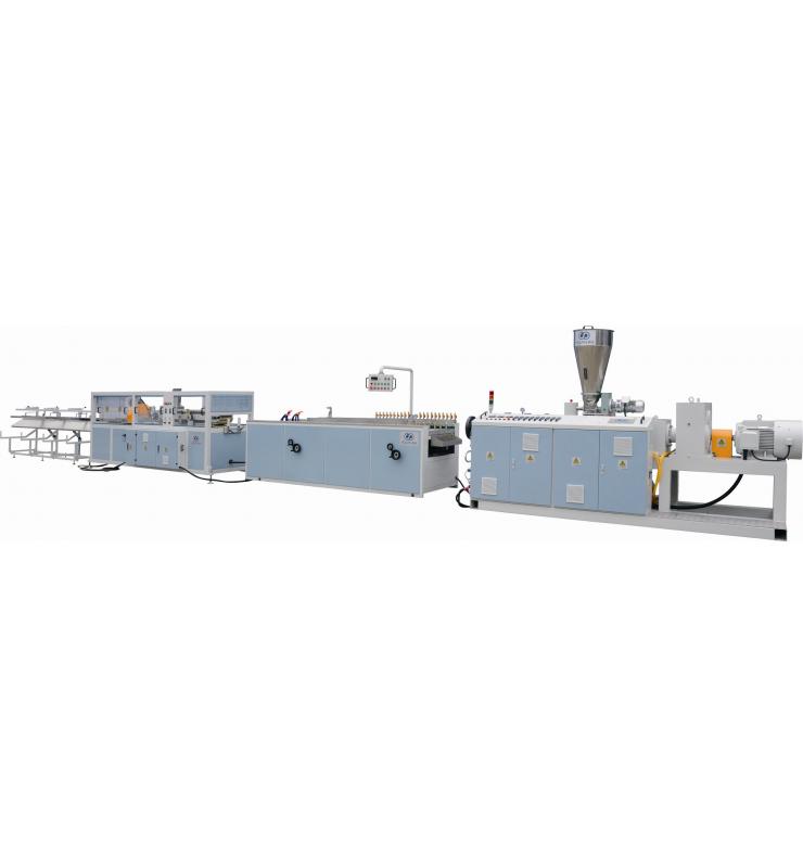 PVC profile extrusion line